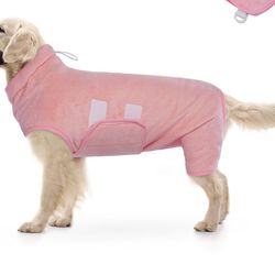 Small pink dog robe/towel