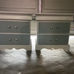 Set Of 2 Drawer Side Tables