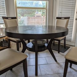 Breakfast Dining Table With Four Chairs 