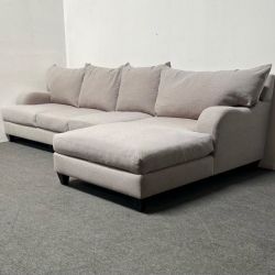 Made in USA 2-Piece L-Shaped Sectional Couch w/ Right Chaise | Deep Cleaned | Delivery Available