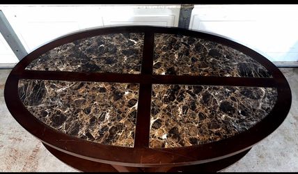 Wood   oval   CKTL table