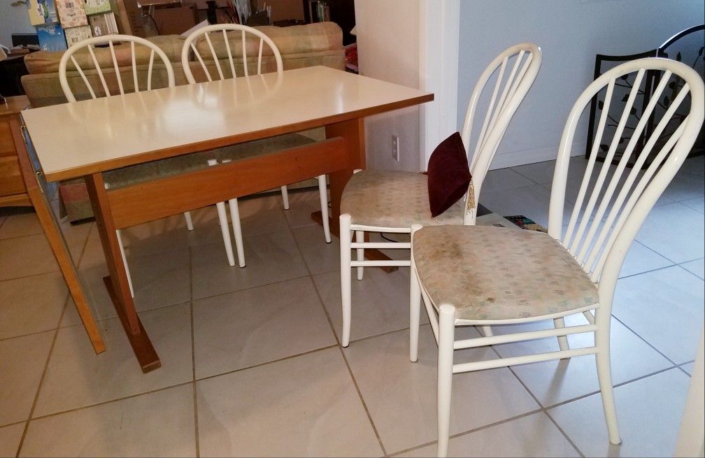 Kitchen table, Scan Design drop leaf w/4 chairs