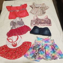 22 pieces of build a bear girl outfits and shoes