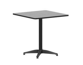 Siward Square Aluminum Smooth Top Indoor-Outdoor Table with Base