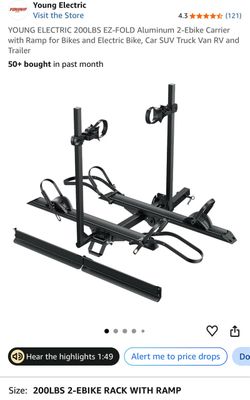 Young Electric 2-Ebike Hitch Rack with Ramp