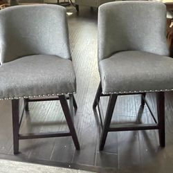 Set Of Two Plush Bar Stools New In The Box