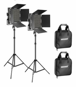 Neewer LED Video Light Kit with Stands and Bags