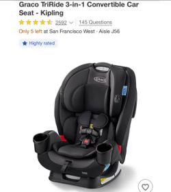Graco 3 in one  car seat