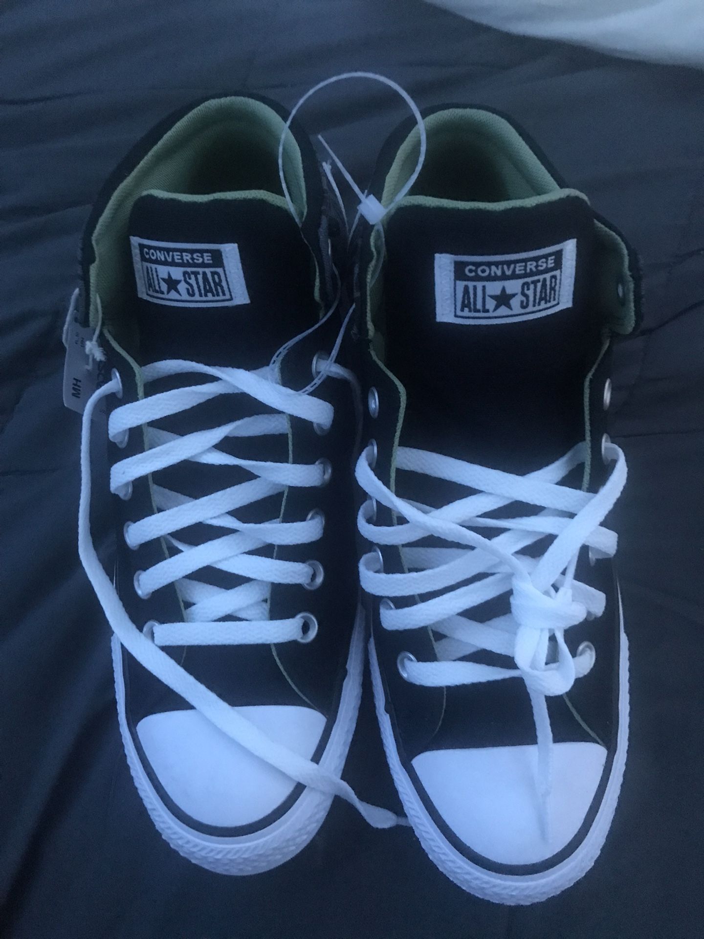 New Black Green Converse