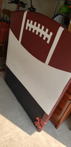 Twin size football headboard