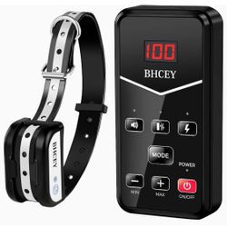 BHCEY Wireless Dog Fence, 2 in 1 Electric Fence System for Dog Shock Training Collar with Remote