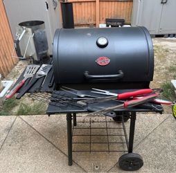 🔥PROFESSIONAL CHAR-GRILLER GRILL & SMOKER🔥 WITH ALL ACCESSORIES