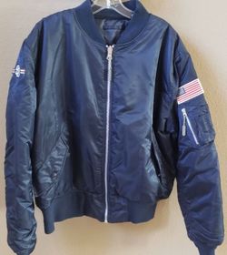 L-XL San Diego Padres Bomber Reversible Jacket Men's Size XL Navy Blue