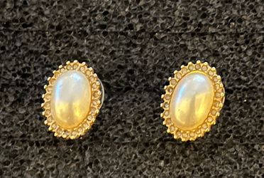 Pearl and Rhinestone Vintage Earrings