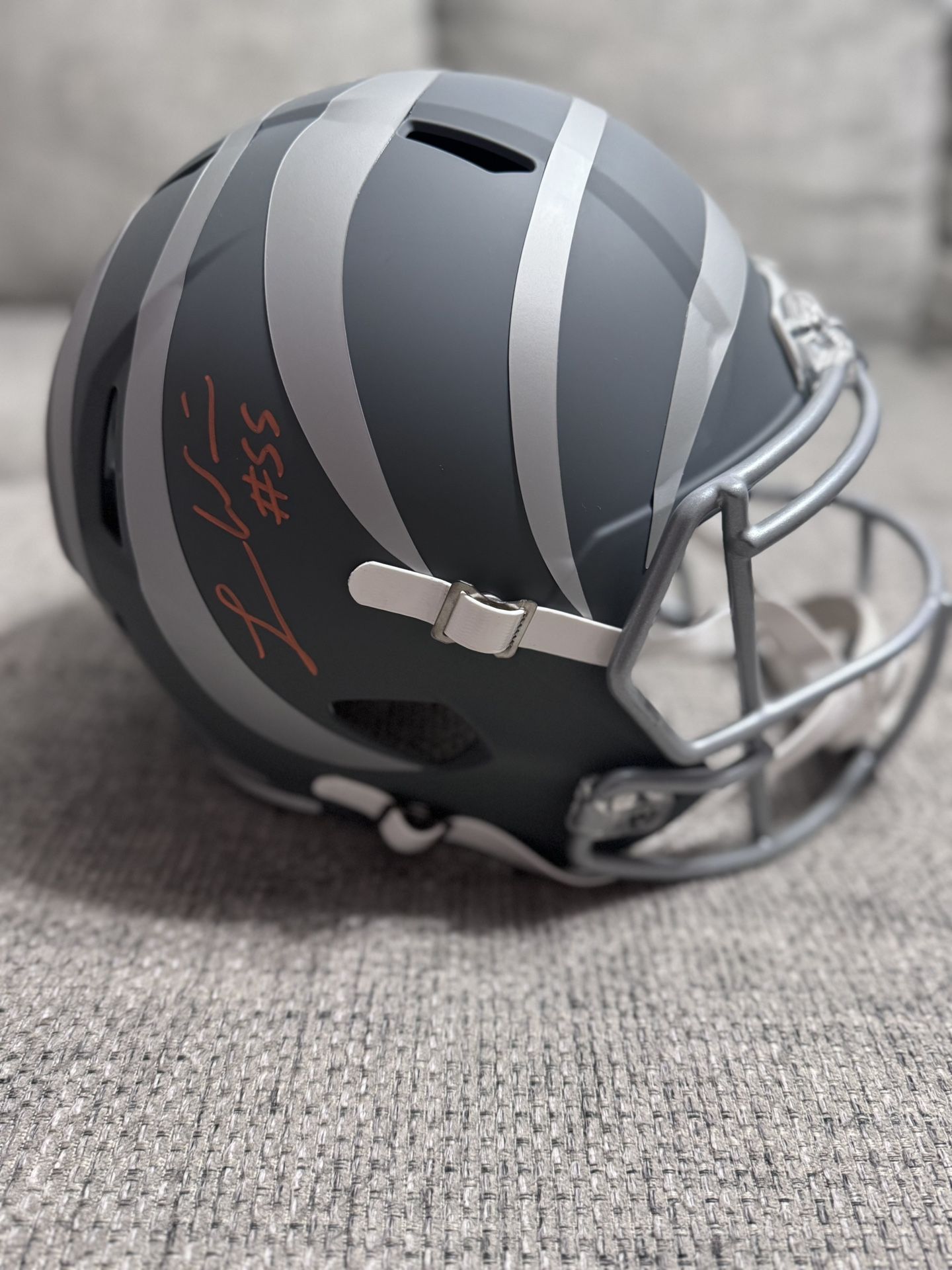 Logan Wilson Autograph Signed Bengals Full Size Slate Replica Helmet - Metabilia