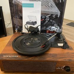 NEW Wockoder Turntable Player Stereo