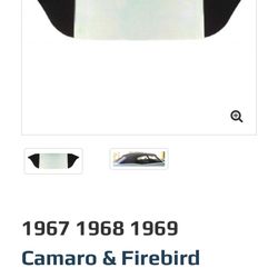 New 1967 1968 1969 Camaro & Firebird Convertible Top Plastic Rear Window Only W/ Black Top