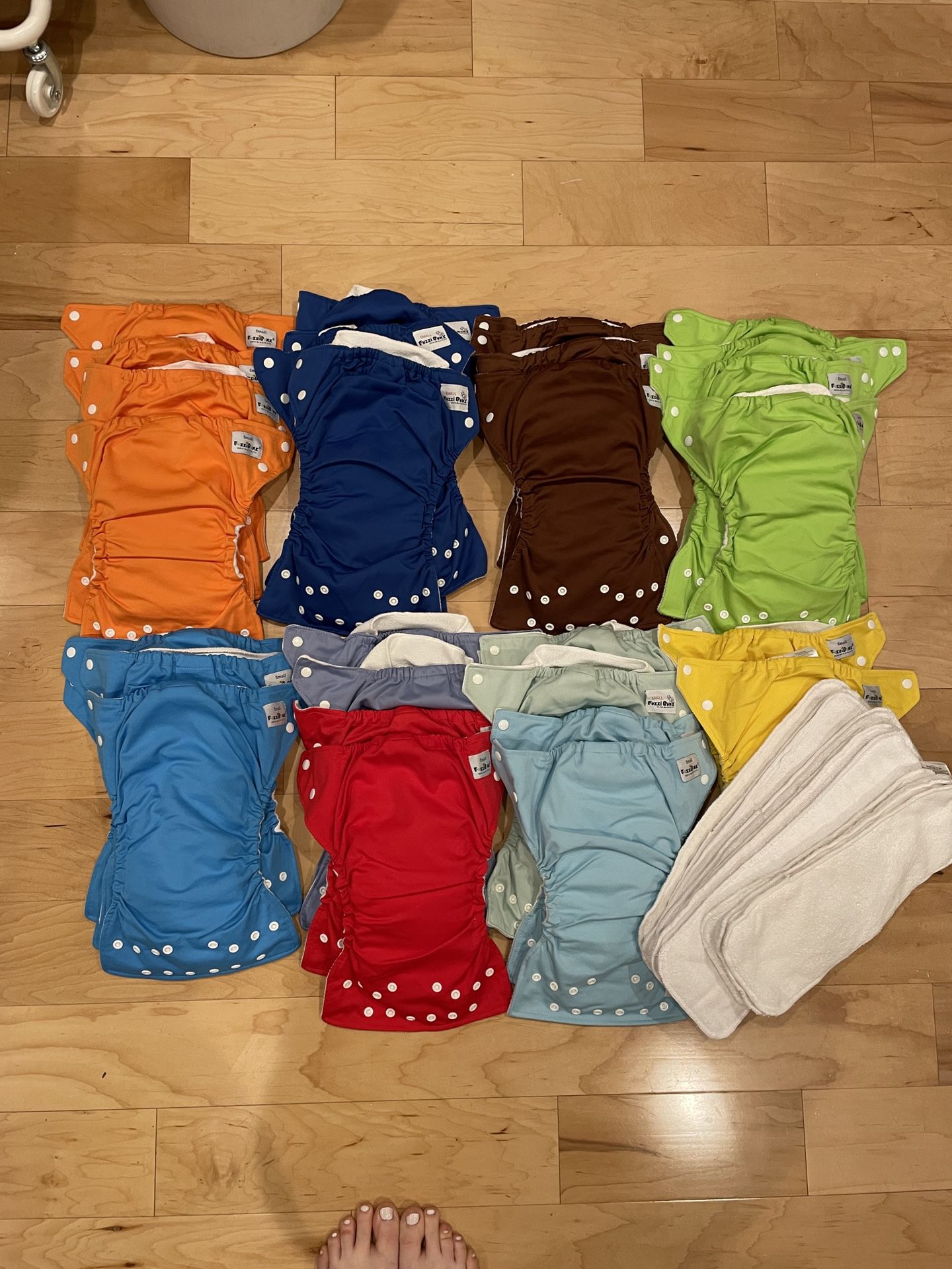 FuzziBunz Size Small Pocket Snap Cloth Diapers