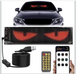 14.72x3.6in Programmable Devil Eyes LED Screen for Car Windshield
