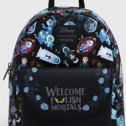 Disney Parks Loungefly The Haunted Mansion Welcome Foolish Mortals Mini Backpack