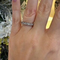 14K Gold Ring Band With Natural Diamonds 