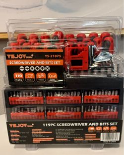 NEW 119-Piece Screwdriver & Bit Tool Set + Stand