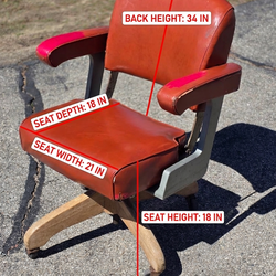 Mid-century office chair solid construction