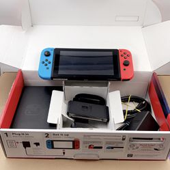 NINTENDO HADSKABAH SWITCH WITH NEON BLUE AND NEO