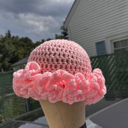 Pink Ruffle Hat