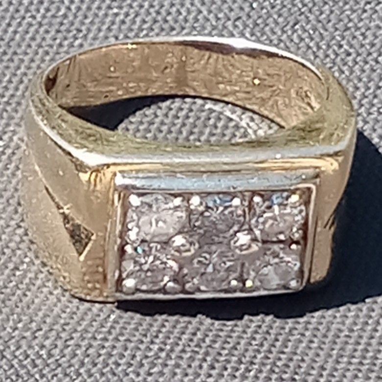 14K YELLOW GOLD TCW 0.99 CTW DIAMOND RING SIZE 5.5