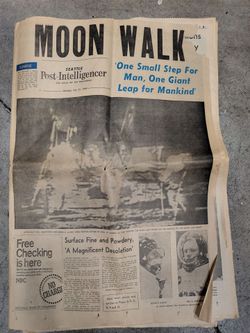 Moon Walk Seattle Post-Intelligencer July 21, 1969 Newspaper