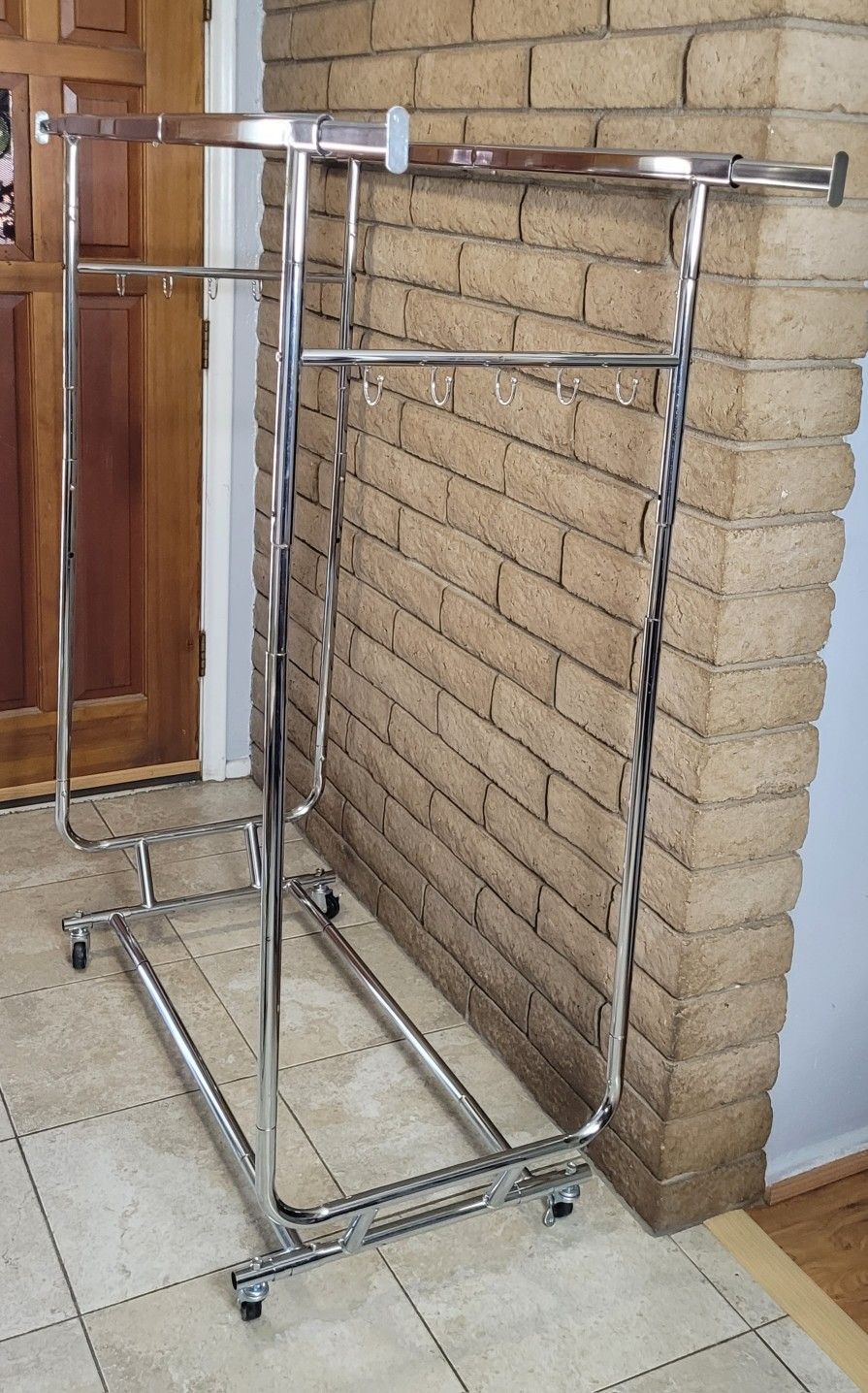 Double Rod Heavy Duty Clothes Rack 480 LBS limit
