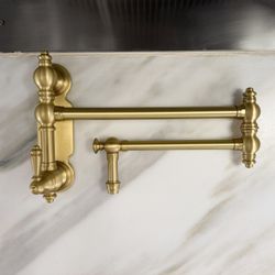 Waterstone pot Filler In Brushed Gold