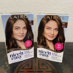 Clairol Nice'n Easy Permanent Hair Color Cream, 4G Dark Golden Brown, Hair Dye, 1 Application