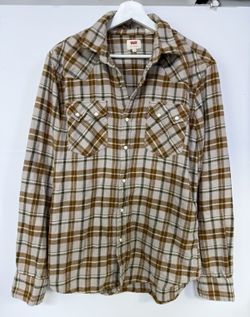 Vintage Levi's Brown Flannel Shirt w/ Pearl Buttons
