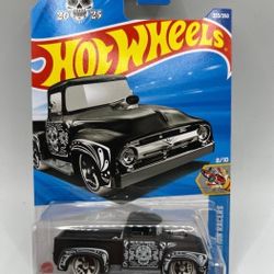 HOT WHEELS 2025 CUSTOM '56 FORD TRUCK BLACK DIA DE LOS MUERTOS DAY OF THE DEAD