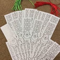 NEW Color your own Christmas Bookmarks Lot of 29