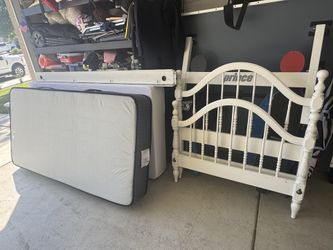 Twin Bed With Frame/box Spring And Mattress