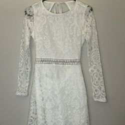 White Backless Dress