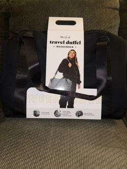 Black Travel Duffel Weekender Bag