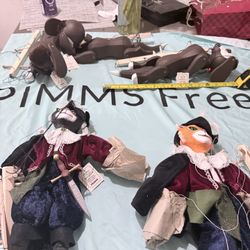 NEW Lot of 5 Czech Marionette Puppets – Handmade Prague String Puppets