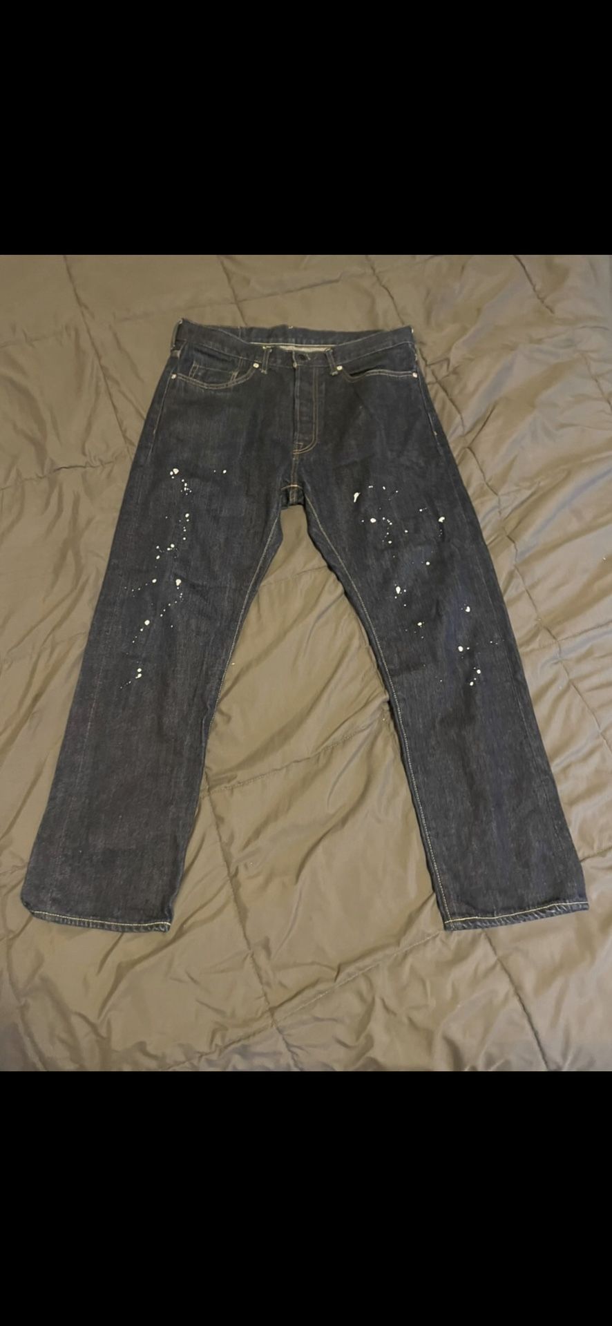 Bathing Ape Paint Splatter Denim Jeans