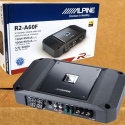 Alpine R Series Power Amplifier 4 Channel Speaker System Amp 800 Watts R2-A60F 🚨 Payment Options Available 🚨 No Credit Needed 🚨 