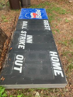 Electronic Baseball Scoreboard with Pepsi Logo