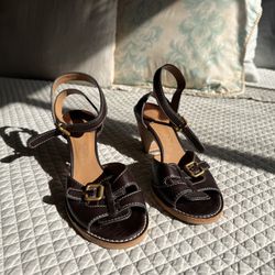 Chloé Classic L Brown Leather Sandals 