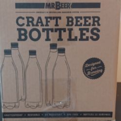 NEW MR BEER 12 CRAFT BEER REUSABLE BOTTLES