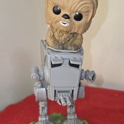 Funko Pop! Deluxe: Star Wars - Chewbacca in AT-ST Collectible.