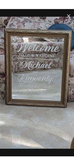 26x32 in gold frame mirror