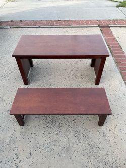 Kids table and bench