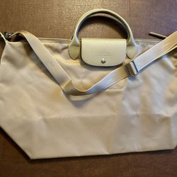 AUTH NWOT Longchamp Le Pliage Neo XLarge 18 Inch Travel Wenkend Tote Bag-GOLD